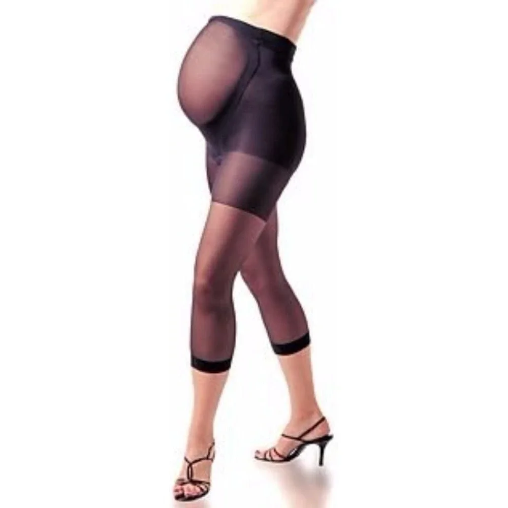 MAMA SPANX MATERNITY FOOTLESS PANTYHOSE Women's Size‎ B BLACK